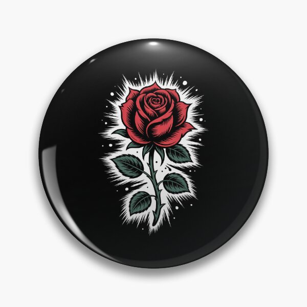 Item preview, Tattoo Style Single Rose Head Burst Background Gothic Art designed and sold by Say It With Ink.