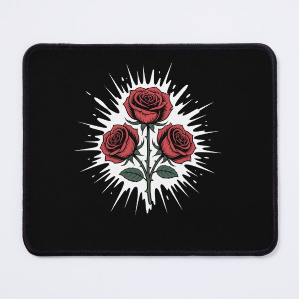 Item preview, Three Gothic Roses Burst Background Tattoo Dark Floral Art designed and sold by Say It With Ink.