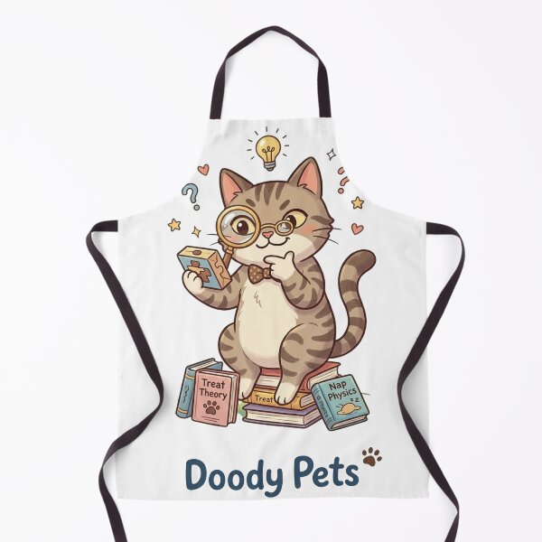 Item preview, Smart Cat Detective - Funny Thinking Kitten - no Background designed and sold by DoodyPets.