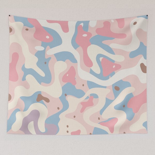 Item preview, Pastel Pink Camouflage Pattern Seamless Camo Aesthetic Cute Graphic designed and sold by WormJ.
