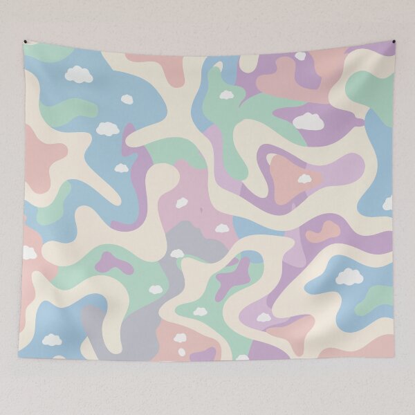 Item preview, Pastel Cloud Camouflage Pattern Seamless Cute Kawaii Camo Art designed and sold by WormJ.