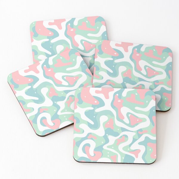 Item preview, Pastel Mint and Pink Camouflage Pattern Seamless Cute Camo Graphic designed and sold by WormJ.