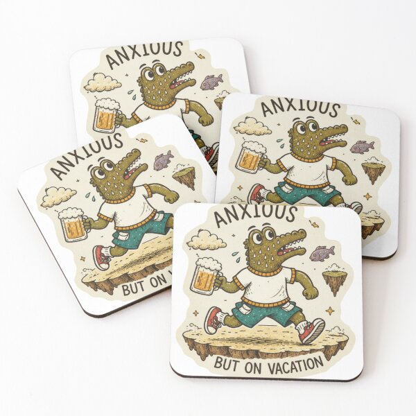 Item preview, Anxious But On Vacation Crocodile Sticker  designed and sold by Soeklahan07.