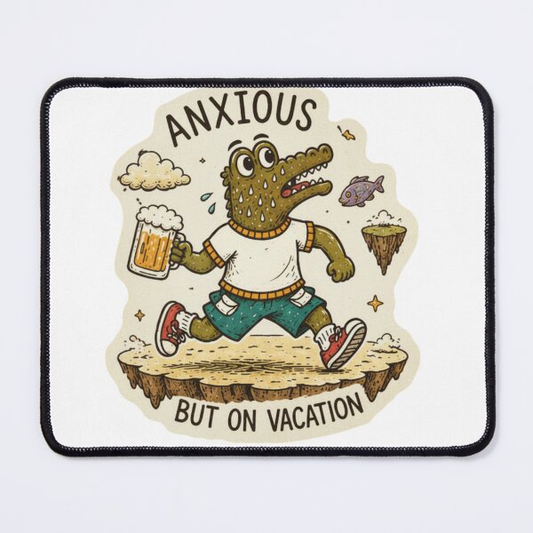 Item preview, Anxious But On Vacation Crocodile Sticker  designed and sold by Soeklahan07.