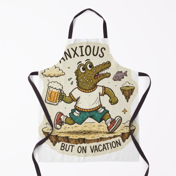 Item preview, Anxious But On Vacation Crocodile Sticker designed and sold by Soeklahan07.