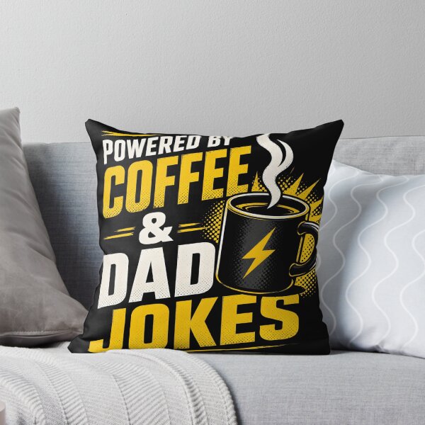 Item preview, Powered By Coffee & Dad Jokes designed and sold by ONEZEROART.