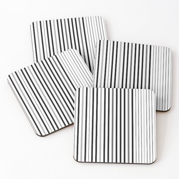 Item preview, Pseudo-Pinstripes pattern black, white and grey designed and sold by Hinkson Cox.