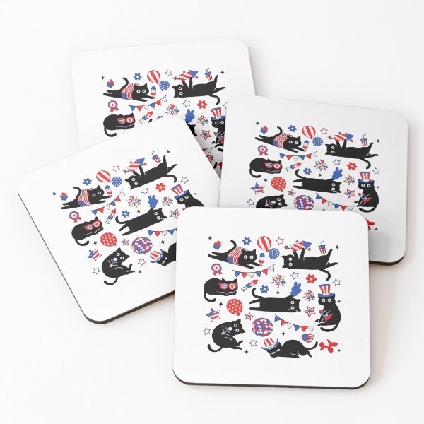 Item preview, Funny Black Cat USA Flag Firework Patriotic 4th of July designed and sold by jackelmbradyt.