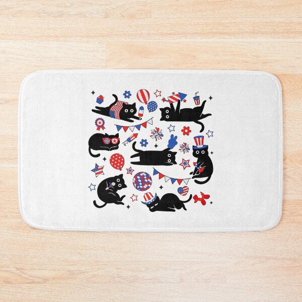 Item preview, Funny Black Cat USA Flag Firework Patriotic 4th of July designed and sold by jackelmbradyt.