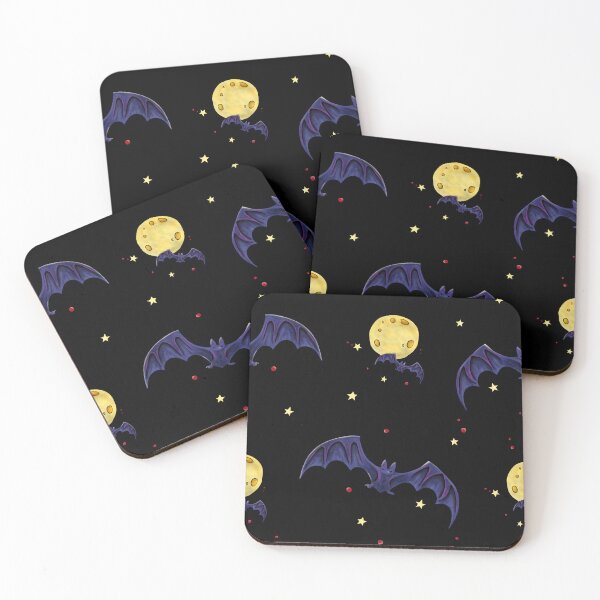 Item preview, Cute flying bats pattern with stars and moon designed and sold by NadiaChevrel.