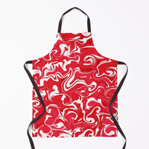 Item preview, Red and white mixed liquid, abstract swirl pattern designed and sold by NadiaChevrel.