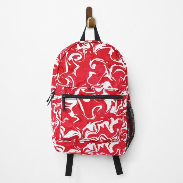 Item preview, Red and white mixed liquid, abstract swirl pattern designed and sold by NadiaChevrel.