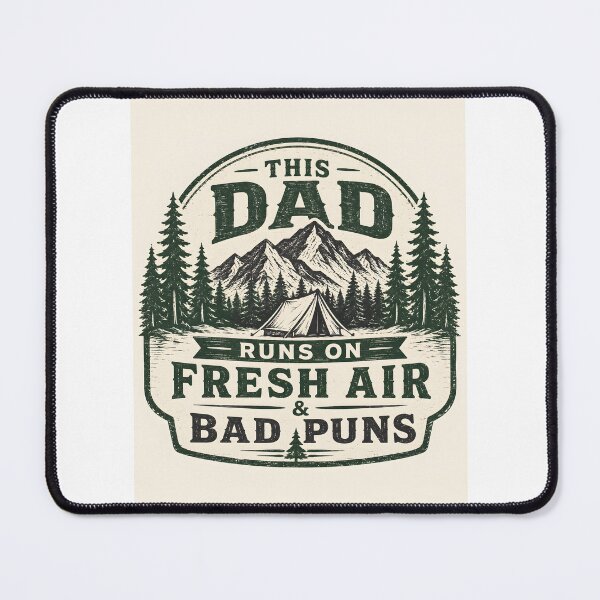 Item preview, This Dad Runs on Fresh Air & Bad Puns designed and sold by ONEZEROART.