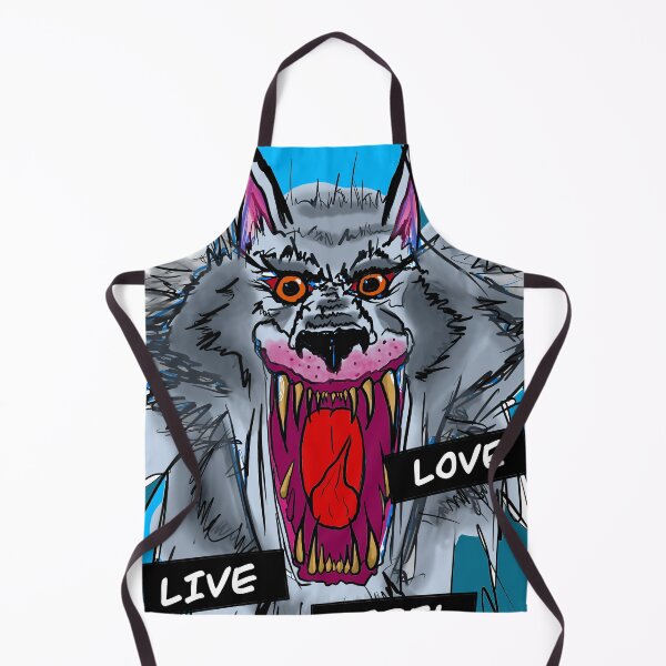 Item preview, Snarling Wolf Live Love Rebel Street Art Graphic designed and sold by CriminalOperatorArtworks.