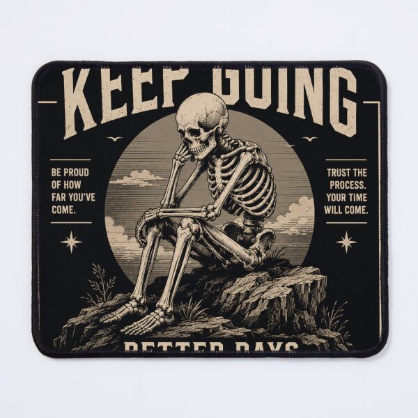 Item preview, Keep Going – Better Days Are Coming Skeleton Vintage Design designed and sold by NeoStyle7.