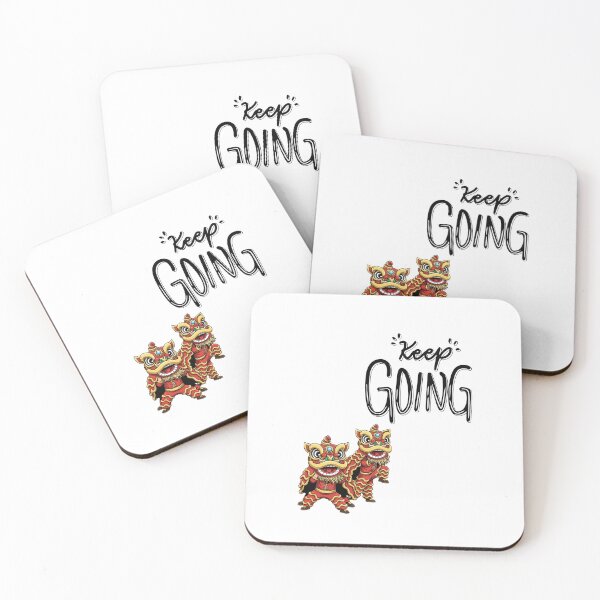 Item preview, Positive vibe good quote keep going Keep Going Chinese Lion Dance Motivational Quote | Lunar New Year Inspirational Typography Design designed and sold by JessLamunn89.