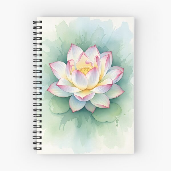 Item preview, Calm Zen Watercolor Lotus Flower Painting designed and sold by VelloomStore.
