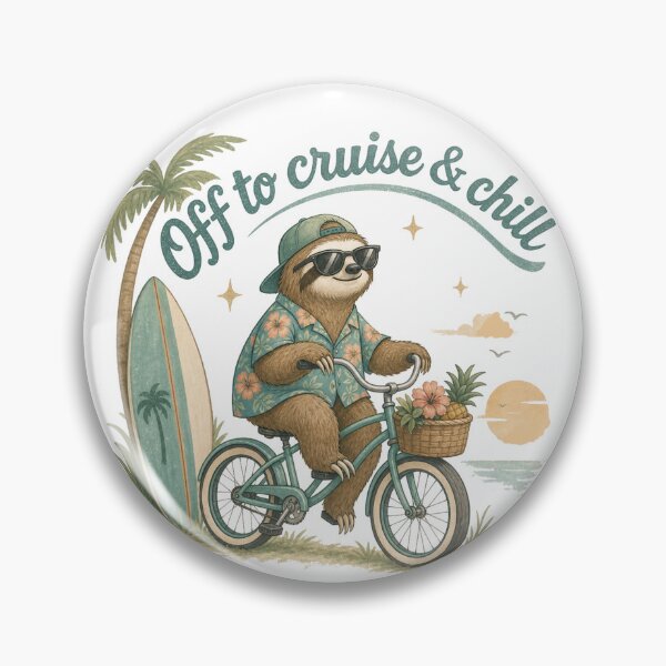 Item preview, Sunset Sloth Cruising the Tropics designed and sold by Mindful56.