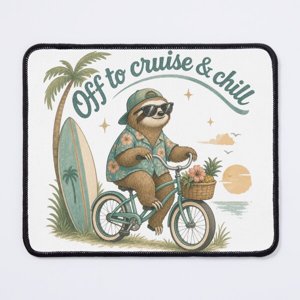 Item preview, Sunset Sloth Cruising the Tropics designed and sold by Mindful56.