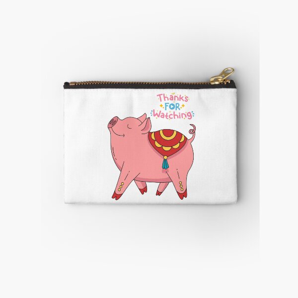 Item preview, Piggy with Positive quote Thanks for watching Cute Lucky Pig “Thanks For Watching” Cartoon Design | Kawaii Pink Pig Illustration designed and sold by JessLamunn89.