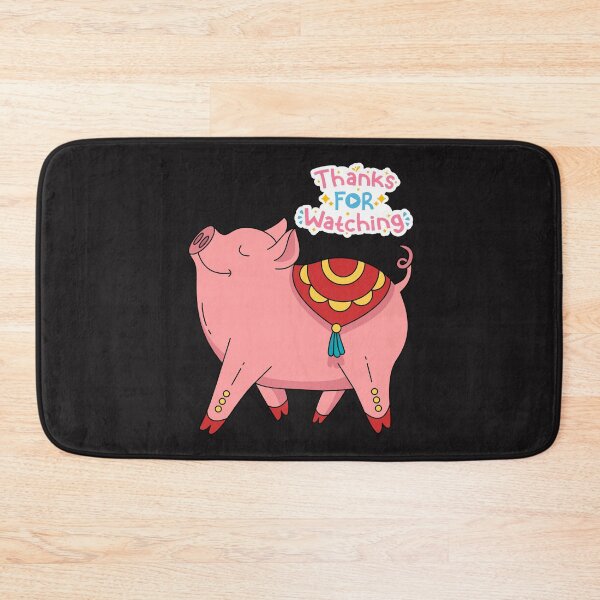 Item preview, Piggy with Positive quote Thanks for watching Cute Lucky Pig “Thanks For Watching” Cartoon Design | Kawaii Pink Pig Illustration designed and sold by JessLamunn89.