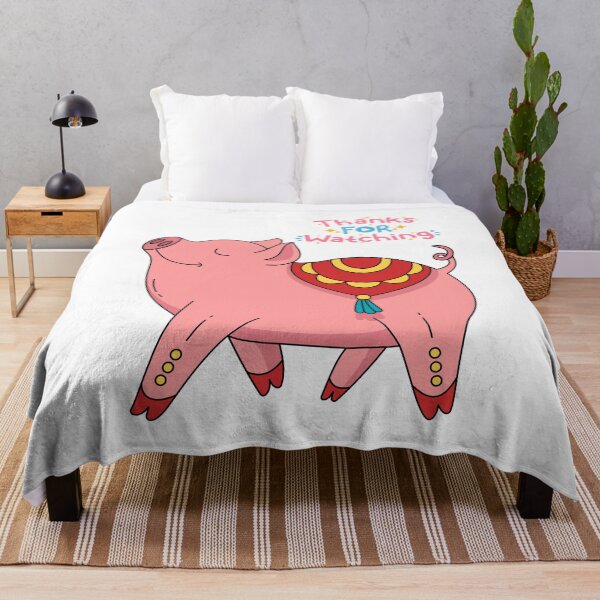 Item preview, Piggy with Positive quote Thanks for watching Cute Lucky Pig “Thanks For Watching” Cartoon Design | Kawaii Pink Pig Illustration designed and sold by JessLamunn89.