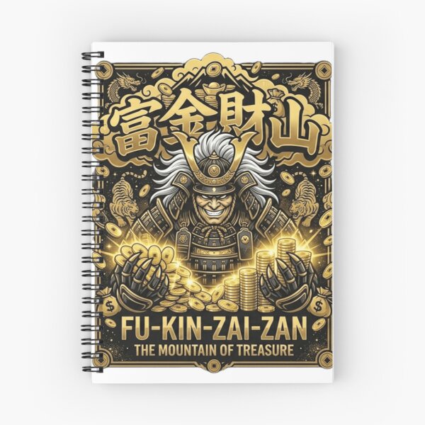 Item preview, FU-KIN-ZAI-ZAN: Samurai Takeda Shingen Wealth & Gold Kanji Parody designed and sold by SAMURAI-KAMON.