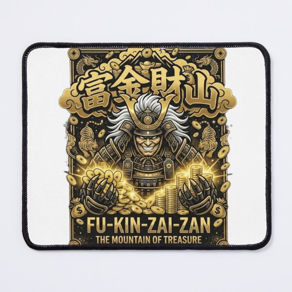 Item preview, FU-KIN-ZAI-ZAN: Samurai Takeda Shingen Wealth & Gold Kanji Parody designed and sold by SAMURAI-KAMON.