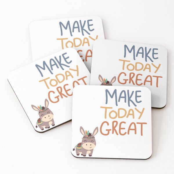 Item preview, Positive quote good vibe make today great Make Today Great Cute Boho Donkey Inspirational Quote Design designed and sold by JessLamunn89.