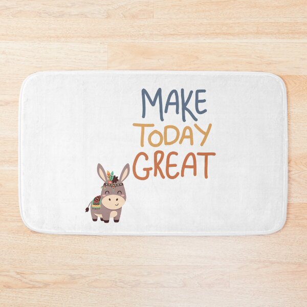 Item preview, Positive quote good vibe make today great Make Today Great Cute Boho Donkey Inspirational Quote Design designed and sold by JessLamunn89.