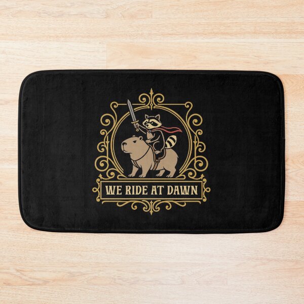 Item preview, Raccoon Capybara We Ride at Dawn Funny Animals designed and sold by pixeptional.