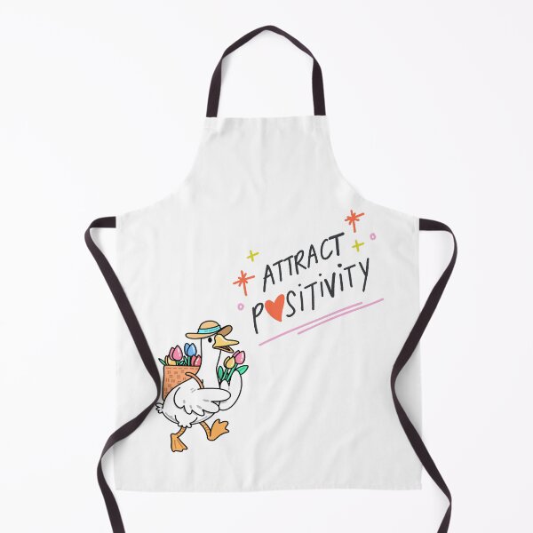 Item preview, Happy duck with positive energy Attract Positivity Cute Goose with Tulips – Funny Motivational Spring Cartoon Illustration designed and sold by JessLamunn89.