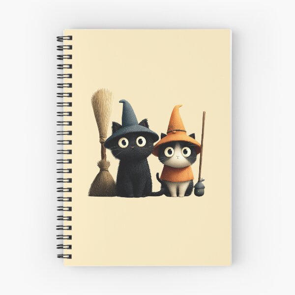 Item preview, Adorable Halloween Kitten Witches with Brooms designed and sold by colorful-white.