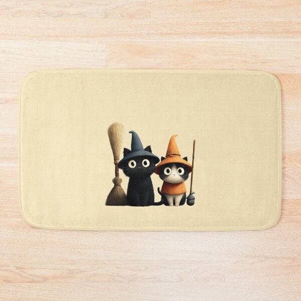 Item preview, Adorable Halloween Kitten Witches with Brooms designed and sold by colorful-white.