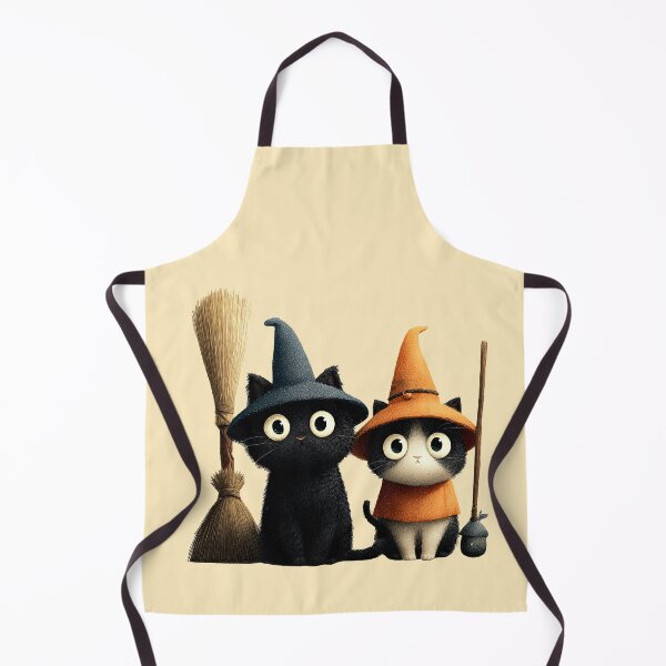 Item preview, Adorable Halloween Kitten Witches with Brooms designed and sold by colorful-white.