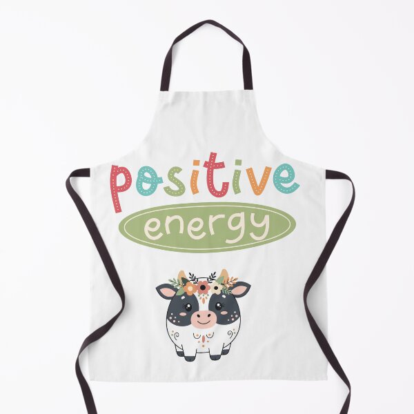 Item preview, Positive energy good vibe quote Positive Energy Cute Cow Illustration | Kawaii Motivational Animal Design designed and sold by JessLamunn89.