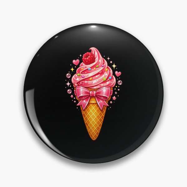 Item preview, Ice Cream Cone Pink Ribbon  designed and sold by zoes-ink.