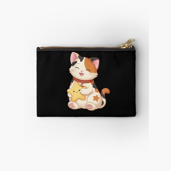 Item preview, Kawaii Calico Cat Hugging Cute Star designed and sold by CrystalMineArts.