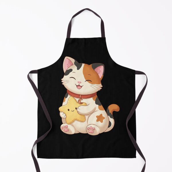 Item preview, Kawaii Calico Cat Hugging Cute Star designed and sold by CrystalMineArts.