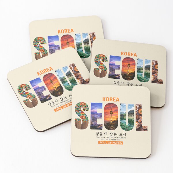 Item preview, Seoul of Korea – The City That Never Sleeps Korean Vintage Collage Graphic Design designed and sold by Namidesignkr.