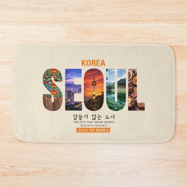 Item preview, Seoul of Korea – The City That Never Sleeps Korean Vintage Collage Graphic Design designed and sold by Namidesignkr.