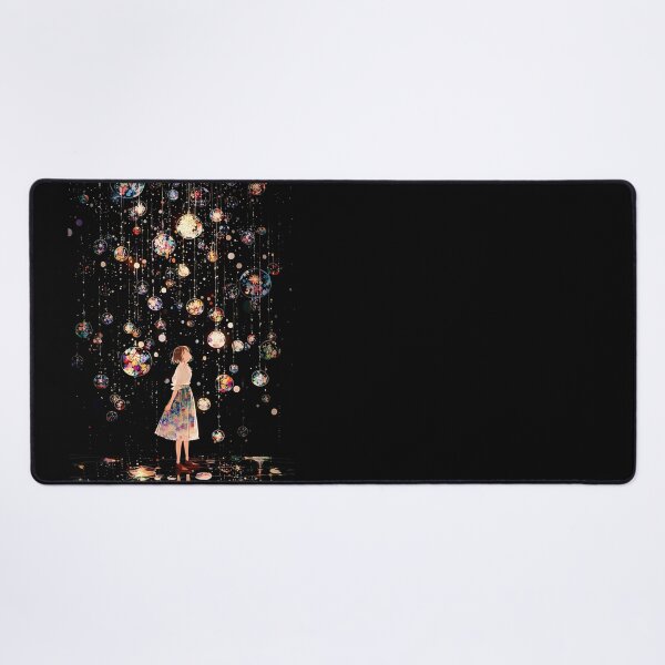Item preview, Magical Girl Looking at Glowing Starry Orbs designed and sold by colorful-white.