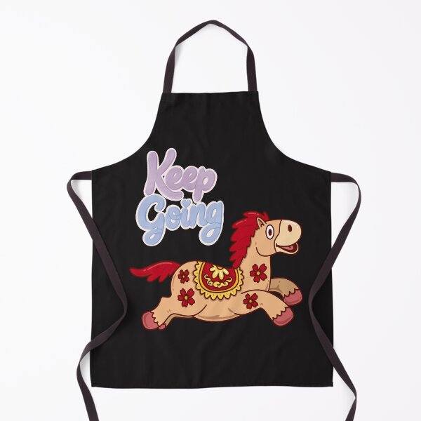 Item preview, Keep going red lucky horse Keep Going Cute Horse Illustration | Motivational Kawaii Cartoon Design designed and sold by JessLamunn89.