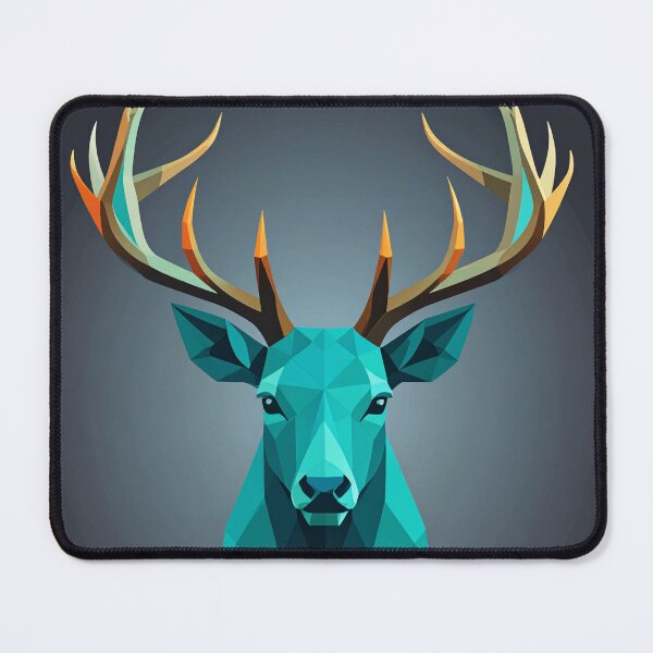Item preview, Title Geometric Deer Head | Modern Low Poly Wildlife Art designed and sold by Kavin786.