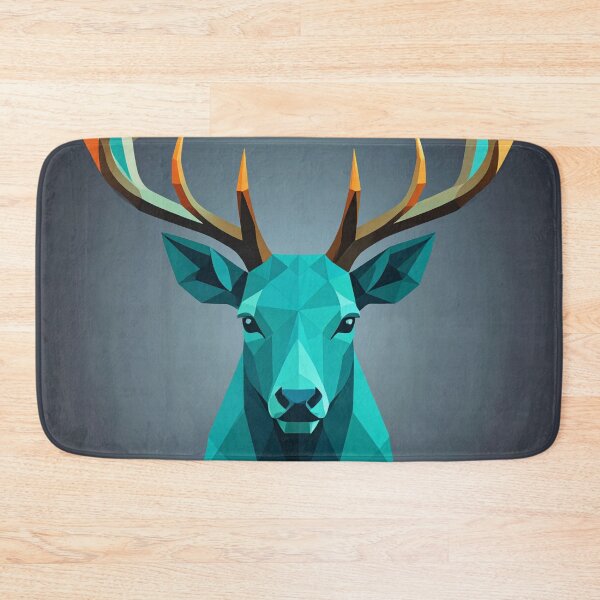 Item preview, Title Geometric Deer Head | Modern Low Poly Wildlife Art designed and sold by Kavin786.