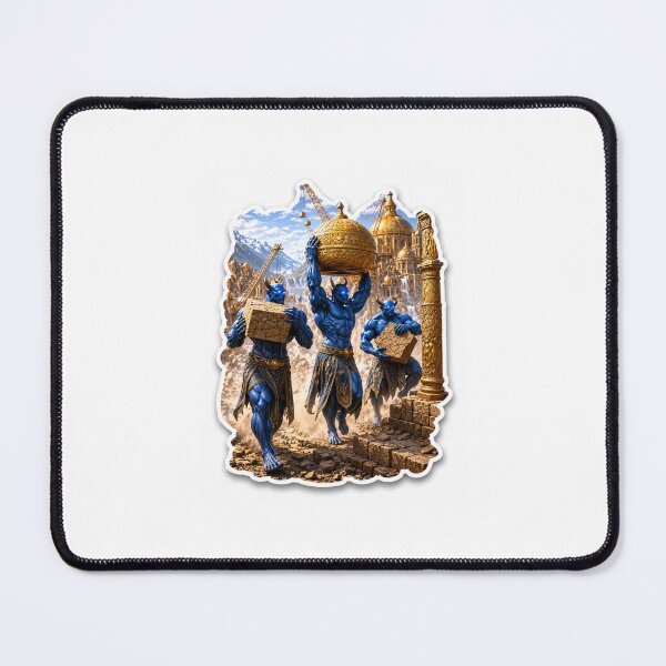 Item preview, Ancient Blue Demons Building Golden Temple designed and sold by Farheen786.