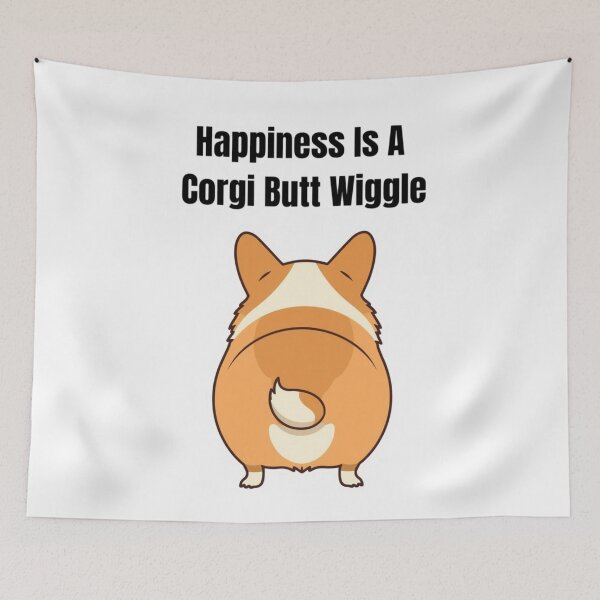 Item preview, Funny Corgi Butt Shirt — Happiness Is A Corgi Butt Wiggle — Cute Corgi Gift designed and sold by Happy Hues.