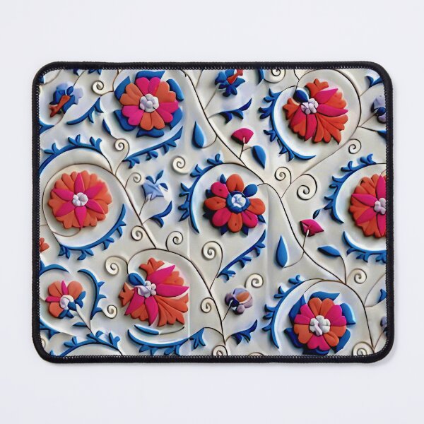 Item preview, Kermina Suzani Uzbekistan Embroidery designed and sold by Vicky Brago-Mitchell®.