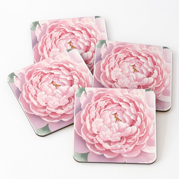 Item preview, Soft Pink Watercolor Peony Blossom Artwork designed and sold by VelloomStore.