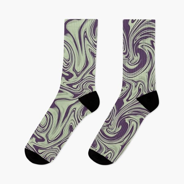 Item preview, Retro Sage and Plum Psychedelic Liquid Swirl Pattern designed and sold by dahliyagh.
